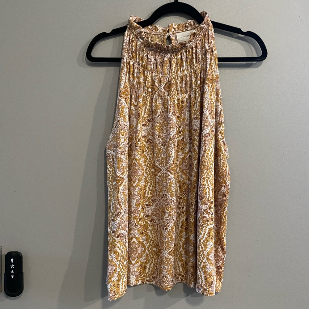 Women’s Melloday sleeveless paisley Blouse. Size XL